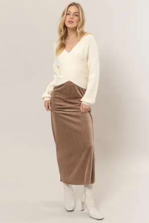 Velour Maxi Skirt