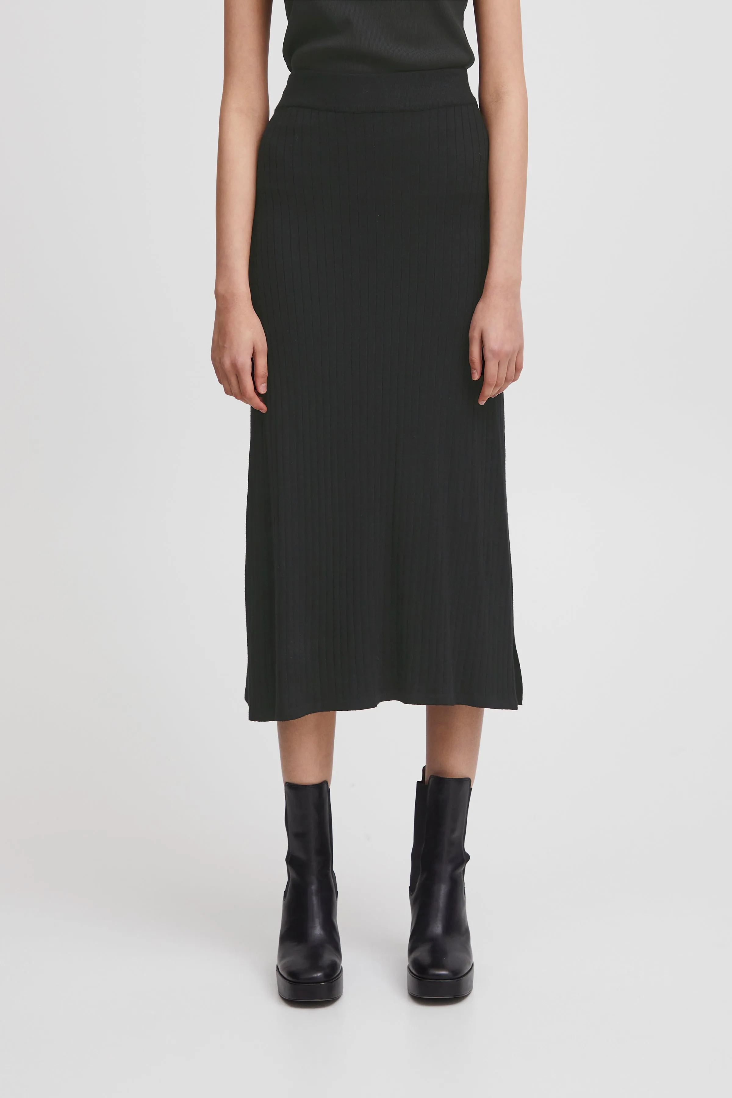 VERA MIDI SKIRT (BLACK)