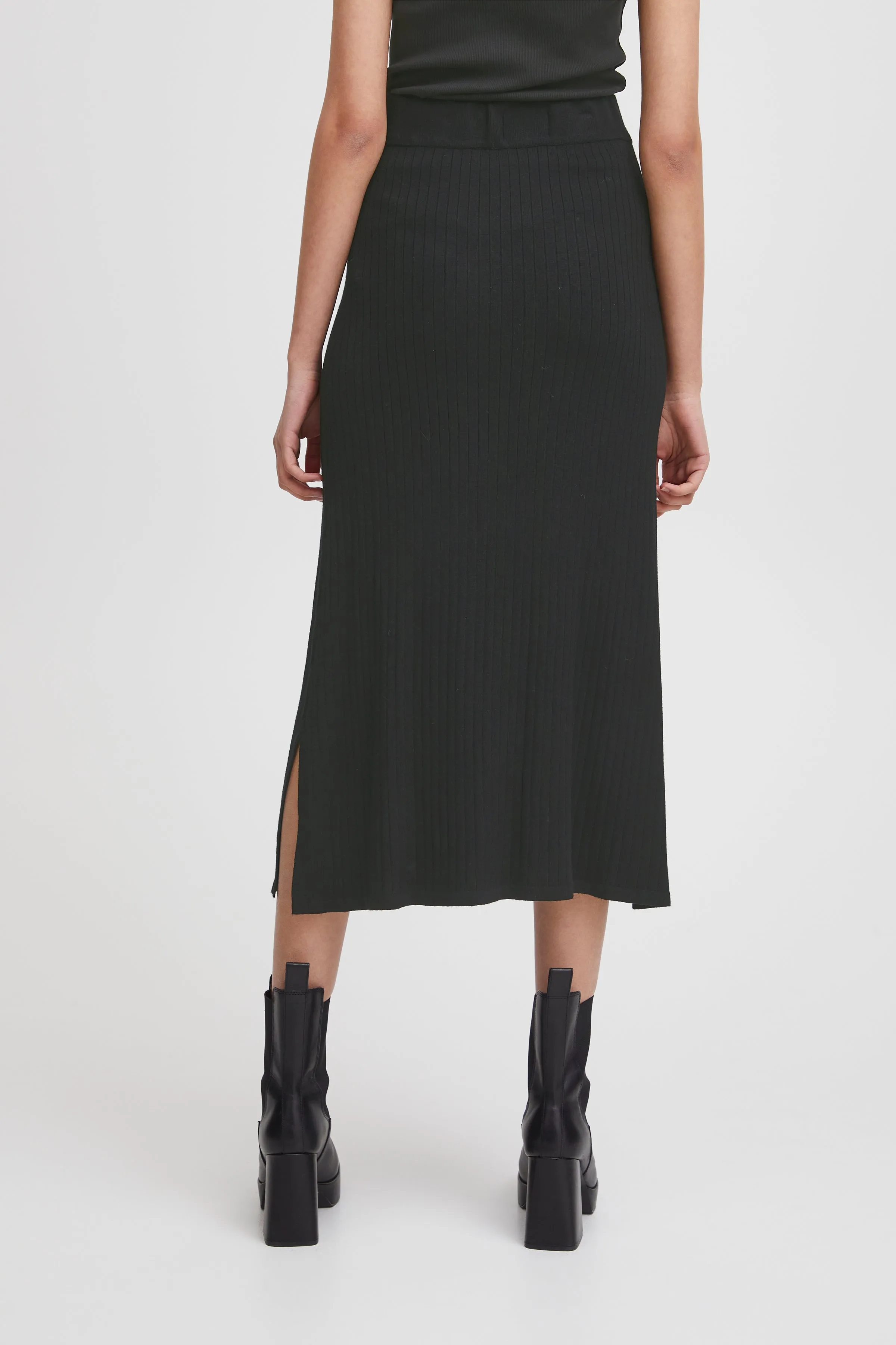 VERA MIDI SKIRT (BLACK)