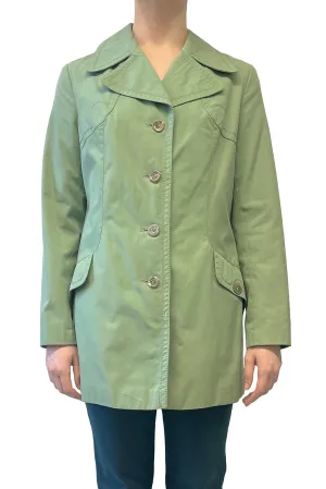 Vintage Sixties C&A Green Button Up Trench Coat