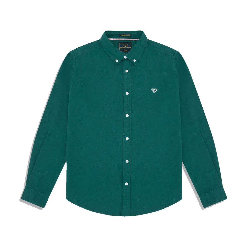 Walker & Hunt - Dark Green Oxford Shirt