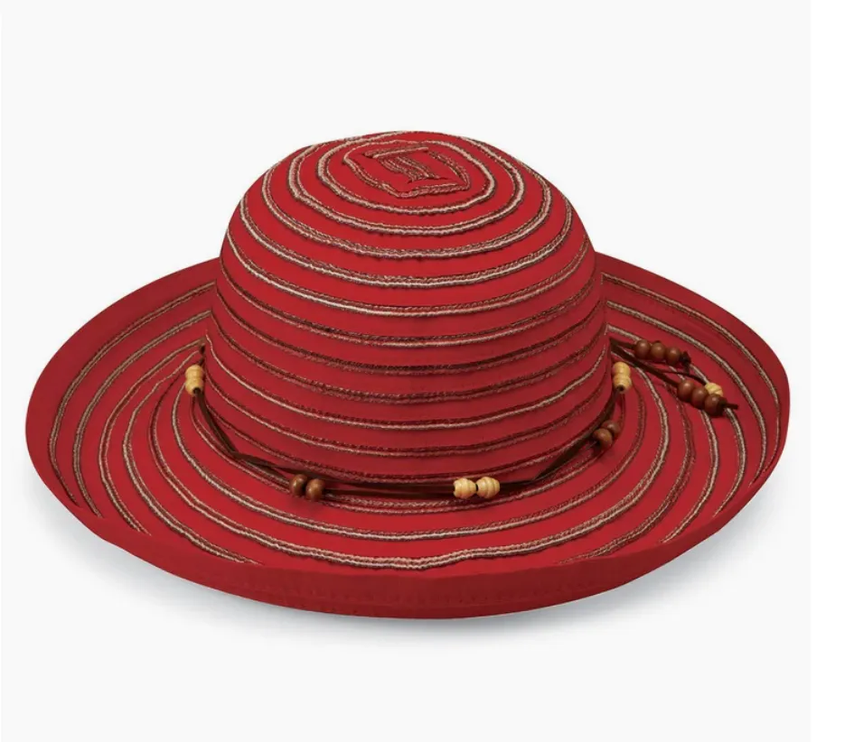 Wallaroo Breton Hat Poly-Ribbon -Red