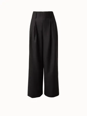 Wide Fiorina Pant In Wool Flanel