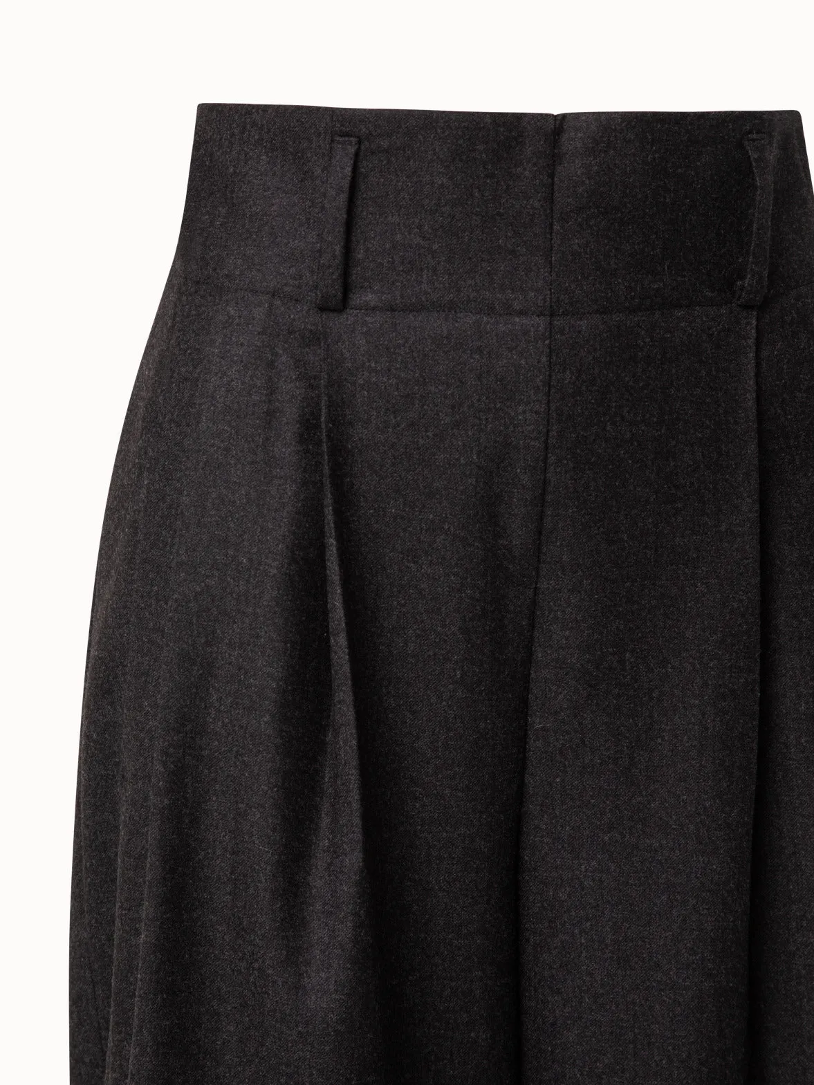 Wide Fiorina Pant In Wool Flanel