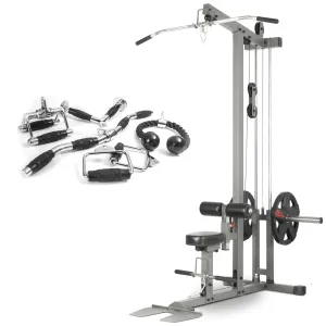 XMark Lat Pull-Down Machine with Upgraded Accessory Kit - XM-7618-UPGRADED